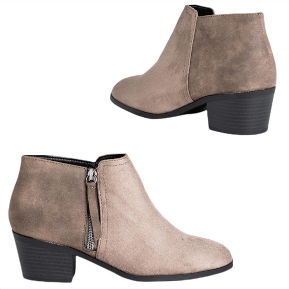 Ankle Boots Side Zip Two Tone #6 NEW - Picture 10 of 10